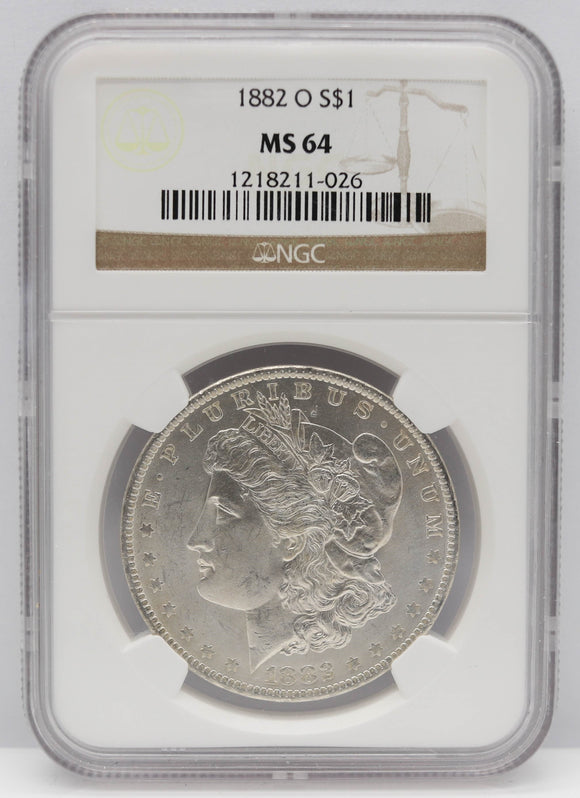 1882-O $1 Morgan Silver Dollar NGC MS64