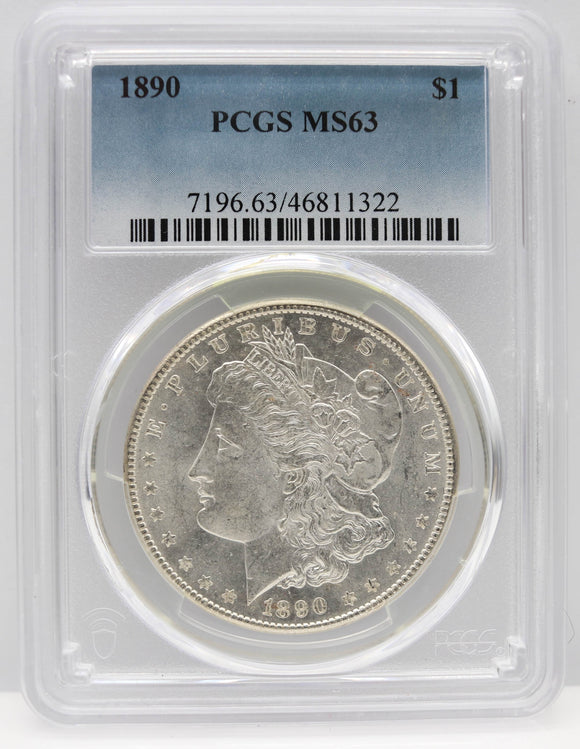 1890 $1 Morgan Silver Dollar PCGS MS63