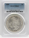 1890 $1 Morgan Silver Dollar PCGS MS63