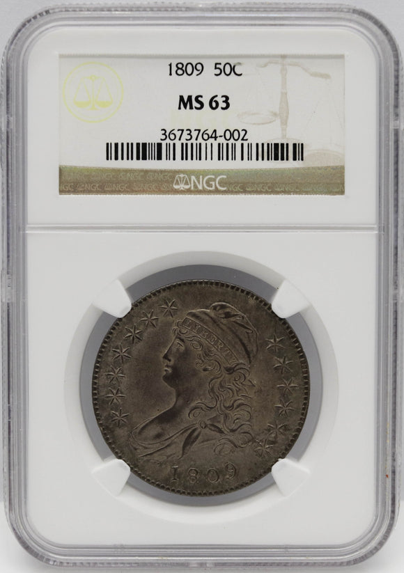 1809 50c Capped Bust NGC MS63