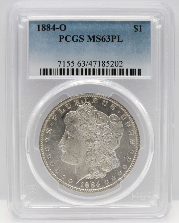 1884-O $1 Morgan Silver Dollar PCGS MS63 PL