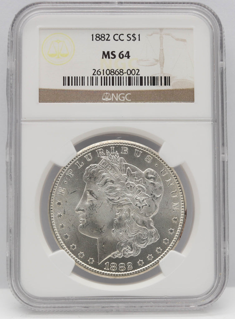 1882-CC $1 Morgan Silver Dollar NGC MS64