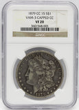 1879-CC $1 Morgan 15 VAM-3 Capped CC NGC VF20