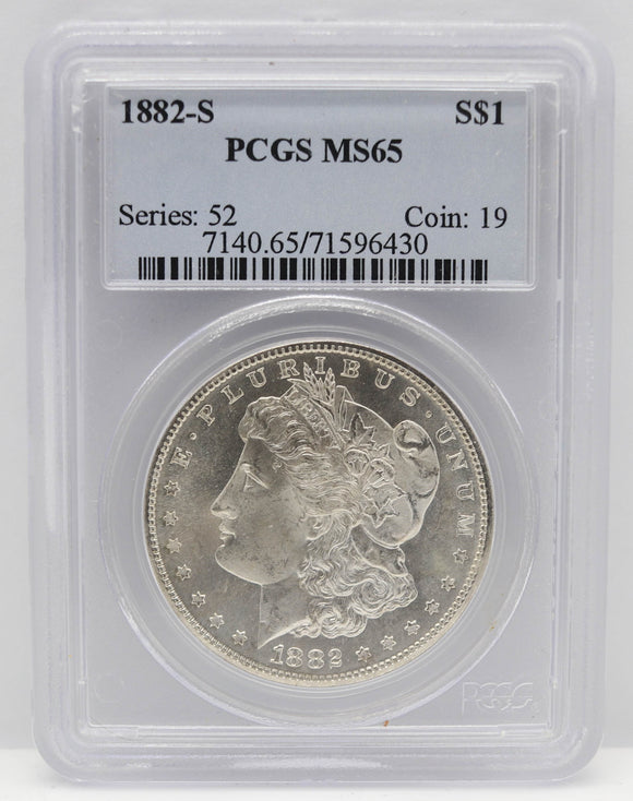 1882-S $1 Morgan Silver Dollar PCGS MS65