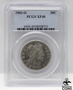 1903-O 50c Barber PCGS XF40