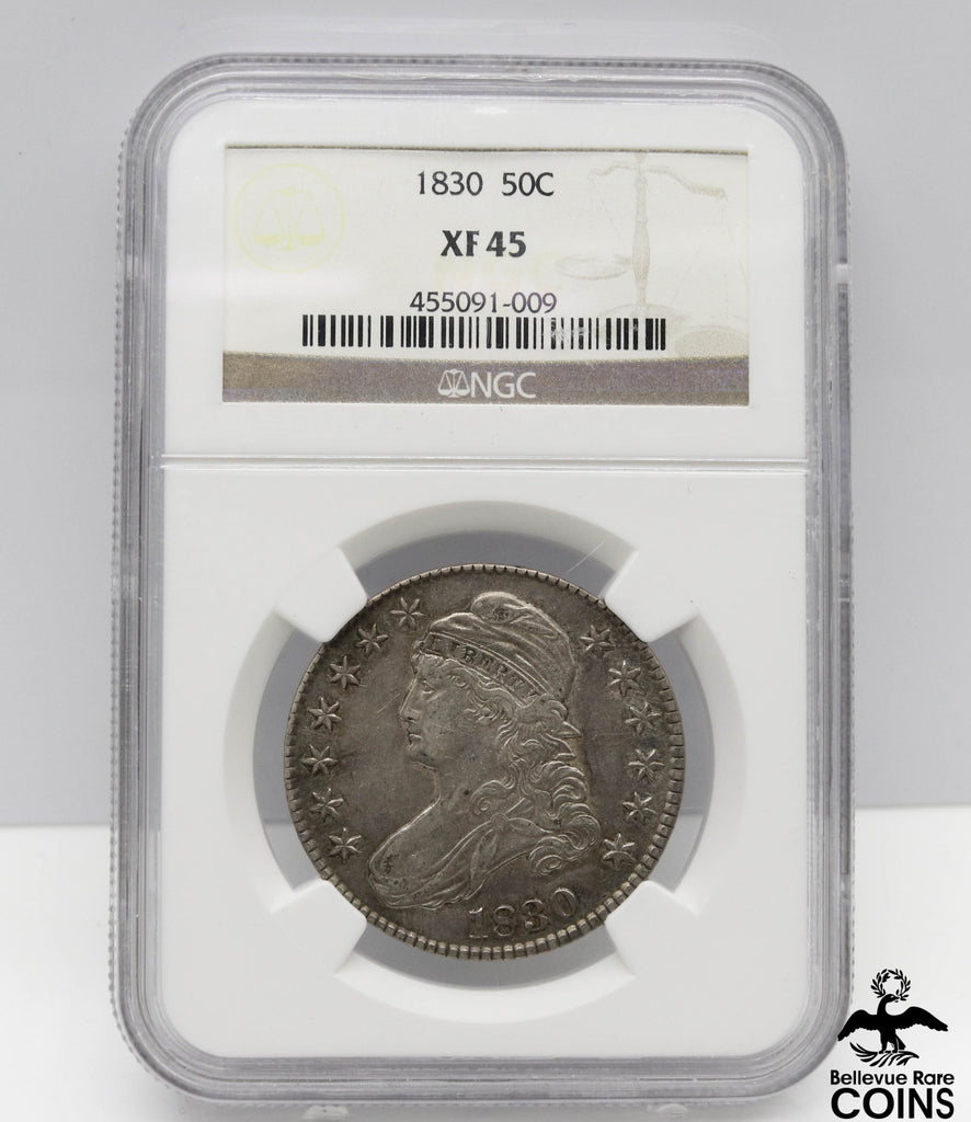 1830 50c Capped Bust Small 0 NGC XF45