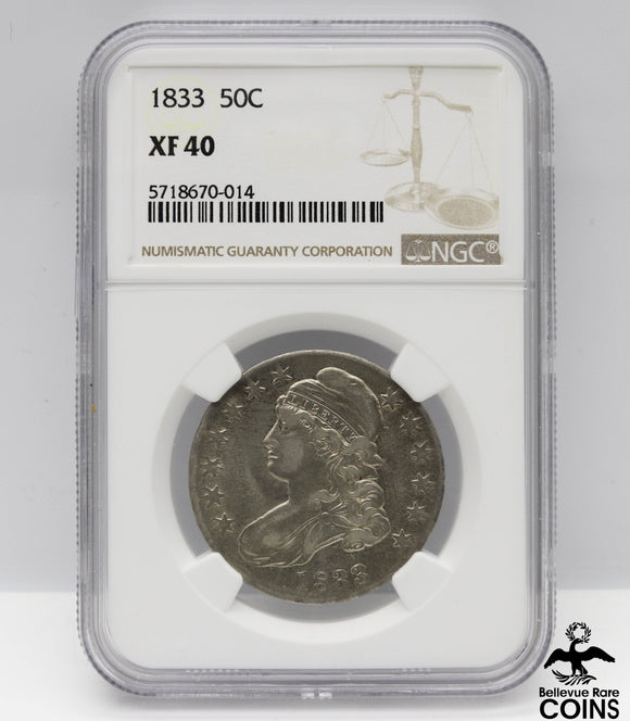 1833 50c Capped Bust NGC XF40