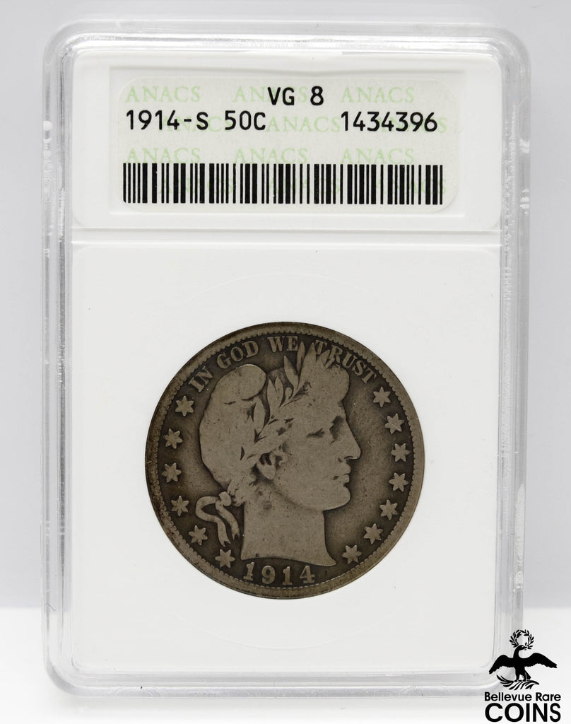 1914-S 50c Barber ANACS VG8