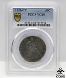 1876-CC 50c Seated Liberty PCGS VG10